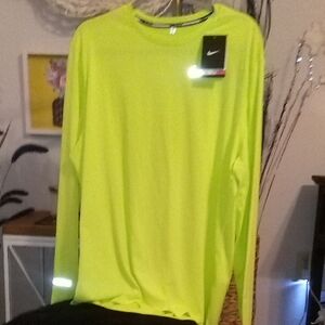 Nike Men's Bright Yellow Long Sleeve Tee